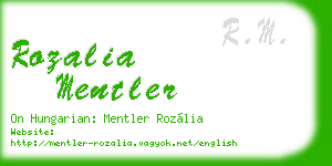 rozalia mentler business card