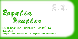 rozalia mentler business card